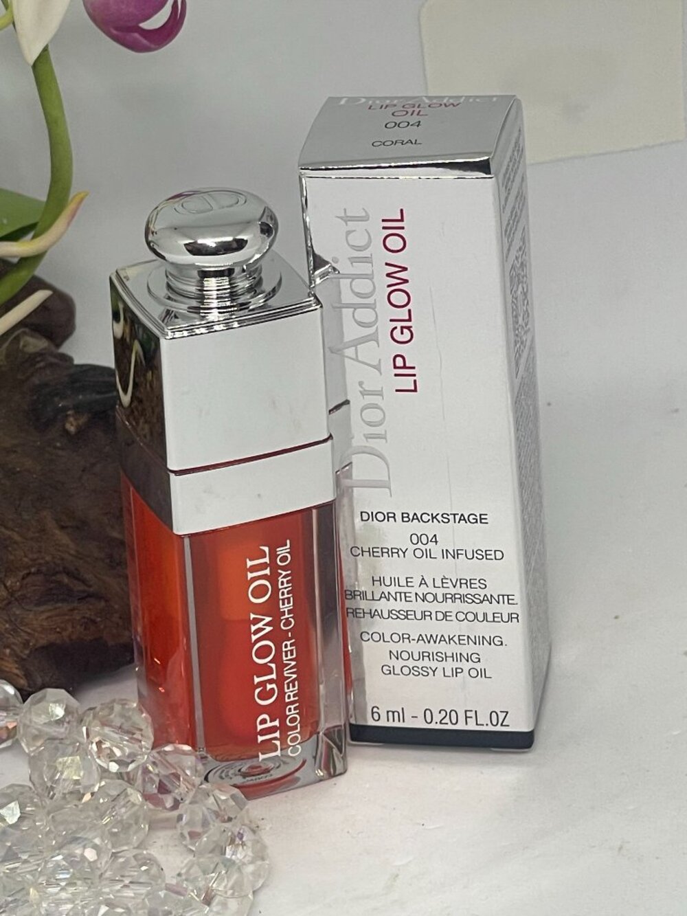 Christian Dior Addict Lip Glow Oil Glossy Lip Oil - 004 Coral - New in Box